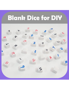 60 Dados en Blanco 16MM AiFanS para Juegos y DIY 2