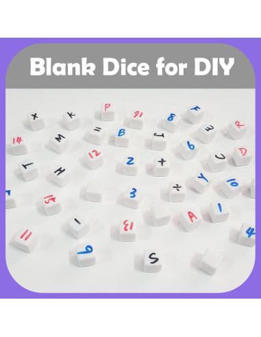 60 Dados en Blanco 16MM AiFanS para Juegos y DIY