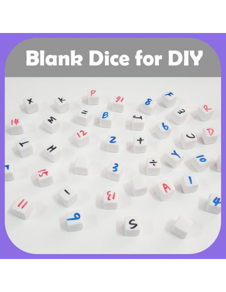 60 Dados en Blanco 16MM AiFanS para Juegos y DIY