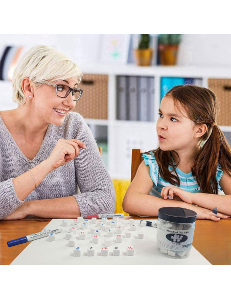 60 Dados en Blanco 16MM AiFanS para Juegos y DIY