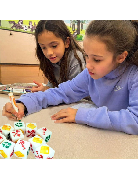 60 Dados en Blanco 16MM AiFanS para Juegos y DIY