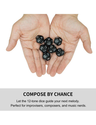 Juego de Dados Musicales Funeishi - 7 Dados D12 con Notas