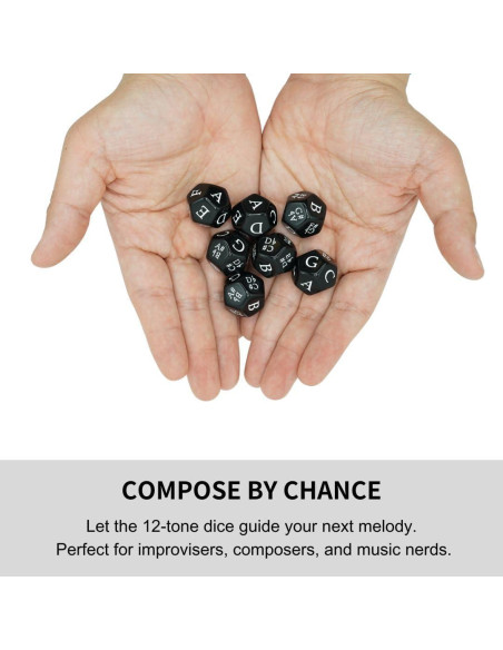Juego de Dados Musicales Funeishi - 7 Dados D12 con Notas