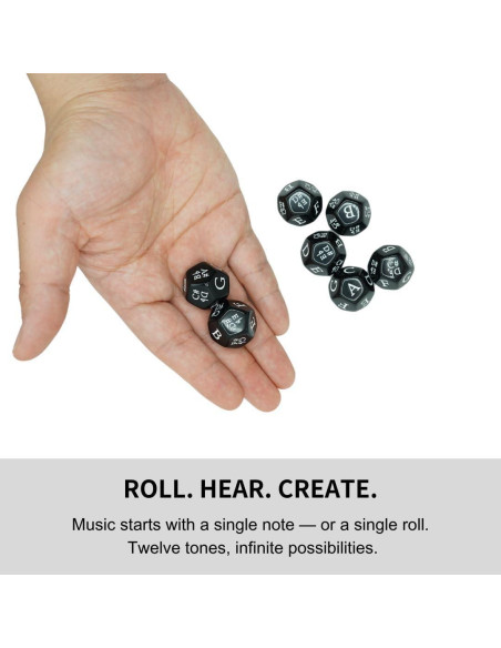 Juego de Dados Musicales Funeishi - 7 Dados D12 con Notas