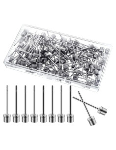 WILLBOND 100 Agujas para Inflar Balones Deportivos - Acero Inoxidable