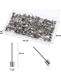 WILLBOND 100 Agujas para Inflar Balones Deportivos - Acero Inoxidable 2