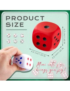 Dados de Espuma para Estrés Meooeck 30 Pcs 4.19 cm Colores 2