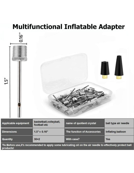 30 Agujas de Inflación Dlingear para Pelotas Deportivas
