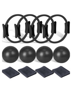 Conjunto de Pilates LumaHvn 12 Piezas: Anillos, Pelotas y Bandas