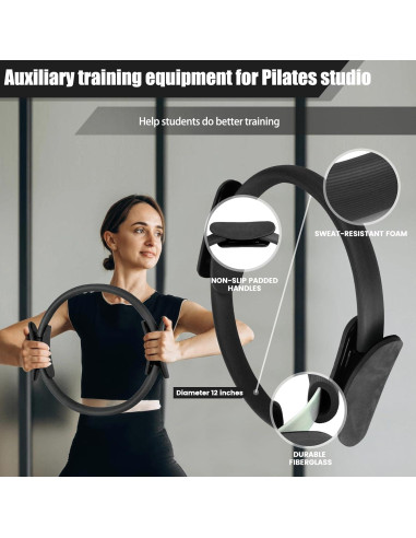 Conjunto de Pilates LumaHvn 12 Piezas: Anillos, Pelotas y Bandas