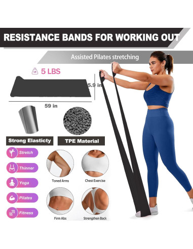 Conjunto de Pilates LumaHvn 12 Piezas: Anillos, Pelotas y Bandas