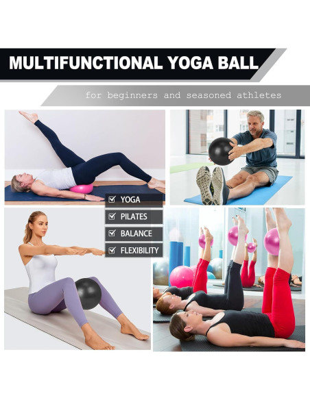 Conjunto de Pilates LumaHvn 12 Piezas: Anillos, Pelotas y Bandas