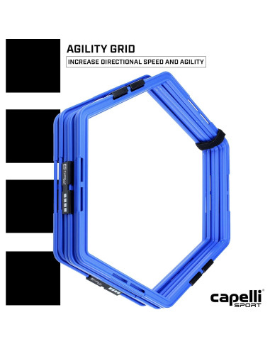 Anillos de Agilidad Hexagonales Capelli Sport - Juego de 6