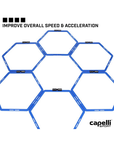 Anillos de Agilidad Hexagonales Capelli Sport - Juego de 6