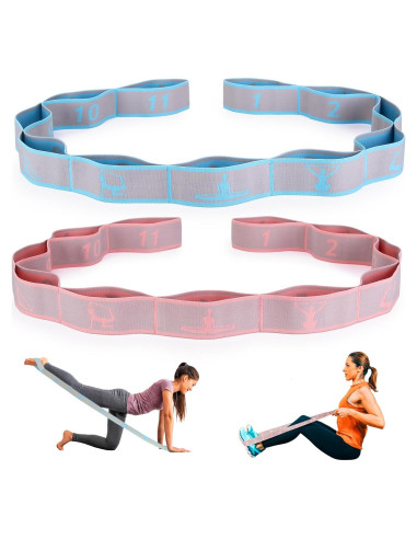 Correa de Estiramiento de Yoga CEILIWEN 11 Bucles Elástica