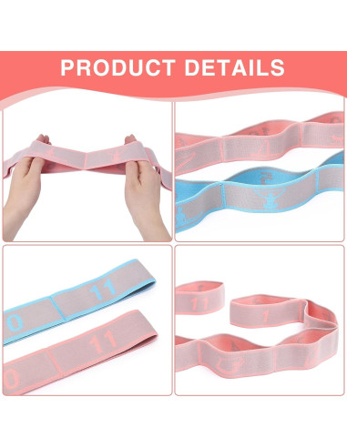 Correa de Estiramiento de Yoga CEILIWEN 11 Bucles Elástica