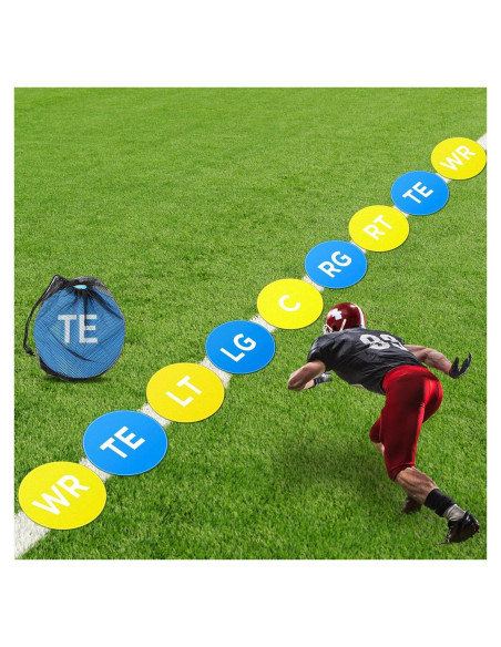 9 Marcadores de Posición de Fútbol Sonwyoung 23 cm PVC