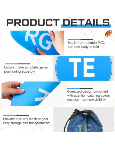 9 Marcadores de Posición de Fútbol Sonwyoung 23 cm PVC