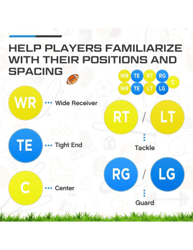 9 Marcadores de Posición de Fútbol Sonwyoung 23 cm PVC