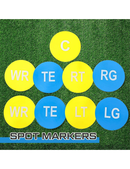 9 Marcadores de Posición de Fútbol Sonwyoung 23 cm PVC