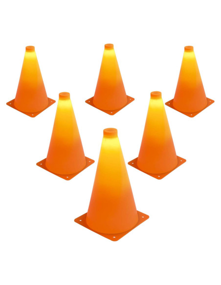 Conos LED de Entrenamiento GoSports Naranja 23 cm - Paquete de 6