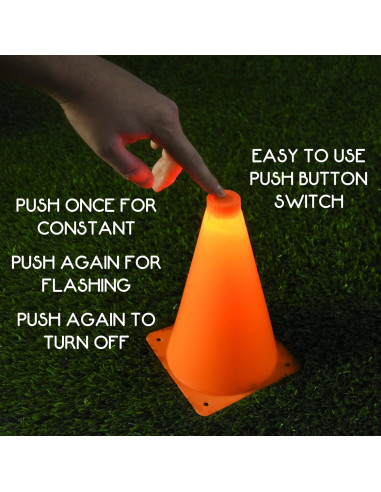 Conos LED de Entrenamiento GoSports Naranja 23 cm - Paquete de 6