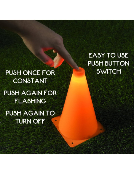 Conos LED de Entrenamiento GoSports Naranja 23 cm - Paquete de 6