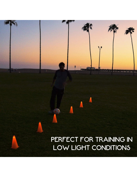 Conos LED de Entrenamiento GoSports Naranja 23 cm - Paquete de 6