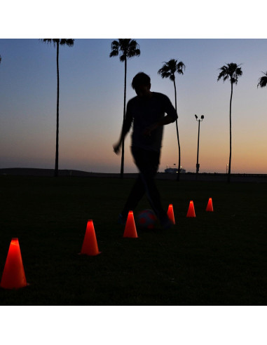 Conos LED de Entrenamiento GoSports Naranja 23 cm - Paquete de 6