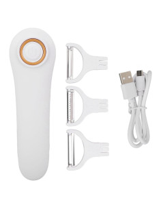 Pelador Eléctrico Focket Recargable USB con 3 Cabezas de Corte