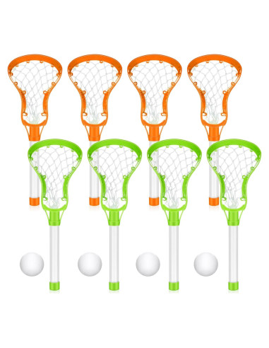 Juego de Palas y Pelotas de Lacrosse Arrowbash - 8 Palas y 4 Pelotas