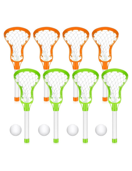 Juego de Palas y Pelotas de Lacrosse Arrowbash - 8 Palas y 4 Pelotas