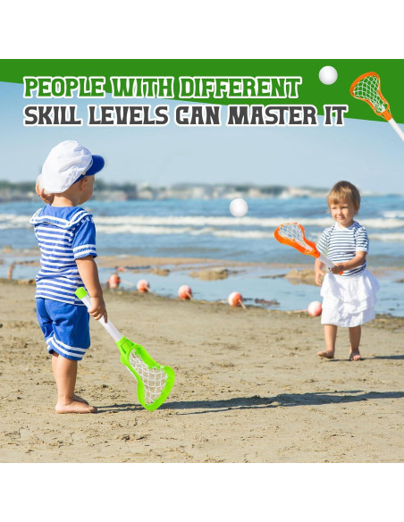 Juego de Palas y Pelotas de Lacrosse Arrowbash - 8 Palas y 4 Pelotas