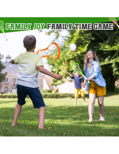 Juego de Palas y Pelotas de Lacrosse Arrowbash - 8 Palas y 4 Pelotas