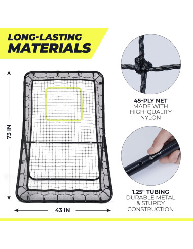 Red de Rebote Multi-Deporte Victorem 121x183 cm Nylon