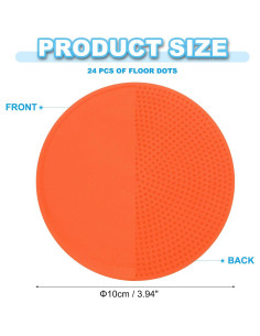 Marcadores de Piso PATIKIL 10 cm TPE Antideslizantes 24 Pzas 2