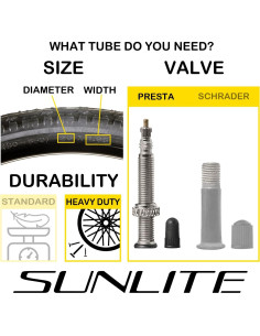 Tubo de Válvula Presta Sunlite 700x35-43 - Resistente a Pinchazos 2
