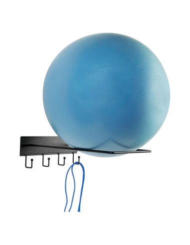 Soporte de Pelota de Estabilidad MyGift con 4 Ganchos Negro