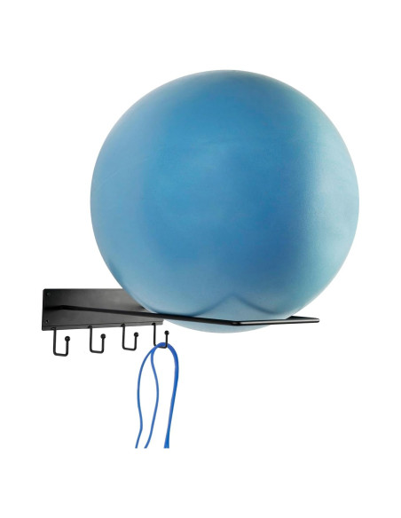 Soporte de Pelota de Estabilidad MyGift con 4 Ganchos Negro