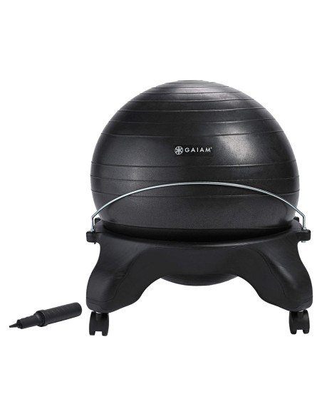 Silla de equilibrio Gaiam Classic sin respaldo con balón 52cm