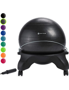 Silla de equilibrio Gaiam Classic sin respaldo con balón 52cm 2