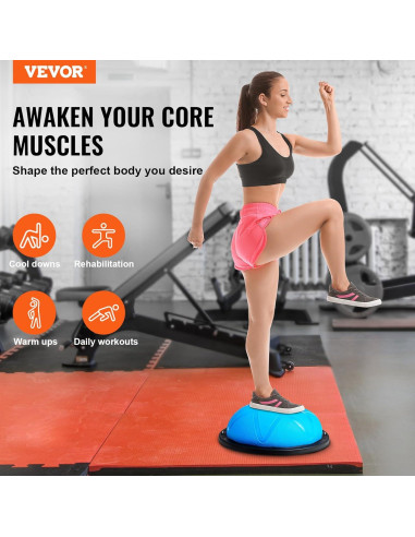 Entrenador de Media Pelota VEVOR 58cm con Bandas y Bomba