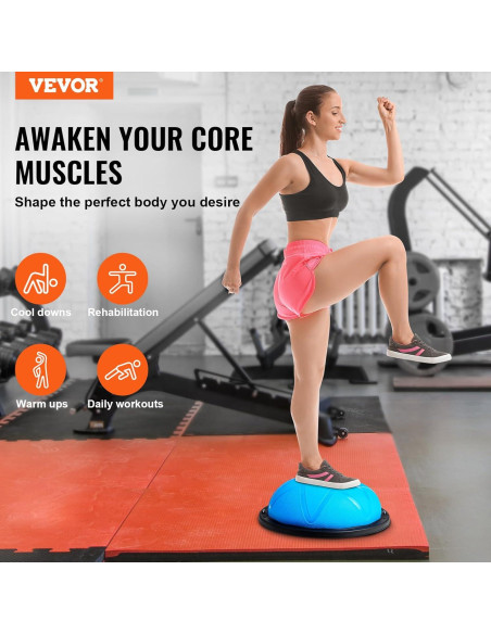 Entrenador de Media Pelota VEVOR 58cm con Bandas y Bomba