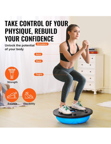 Entrenador de Media Pelota VEVOR 58cm con Bandas y Bomba