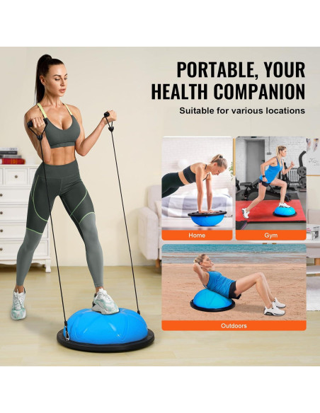 Entrenador de Media Pelota VEVOR 58cm con Bandas y Bomba