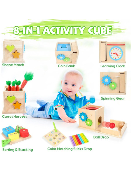 Juguetes Montessori de Madera 8-en-1 ShenZhen MaxLink