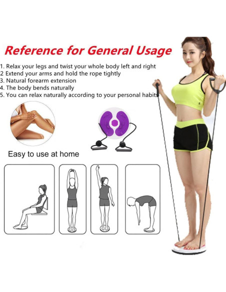 Disco de Cintura Ab Twist Funvalley Surperfect 27.5cm Púrpura