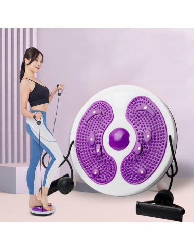 Disco de Cintura Ab Twist Funvalley Surperfect 27.5cm Púrpura