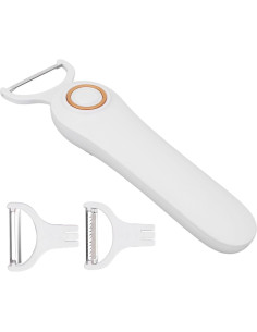 Pelador Eléctrico Focket Recargable USB con 3 Cabezas de Corte 2