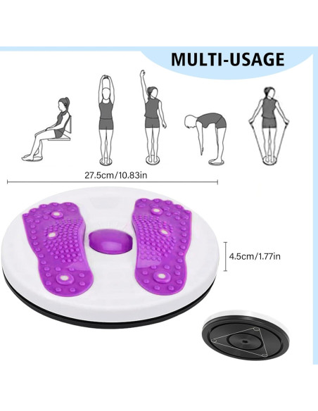 Máquina de Torsión de Cintura TourKing, Abdominal Ajustable, 700g